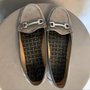 Vionic Chill Grey Loafers with Horse Bit Style Element‎ Size 9W